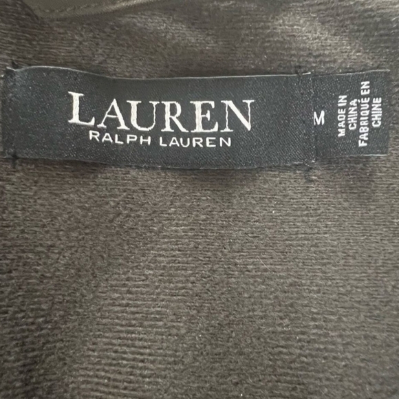Lauren Ralph Lauren black label soft shell hooded green coat size medium  preppy - Picture 12 of 12
